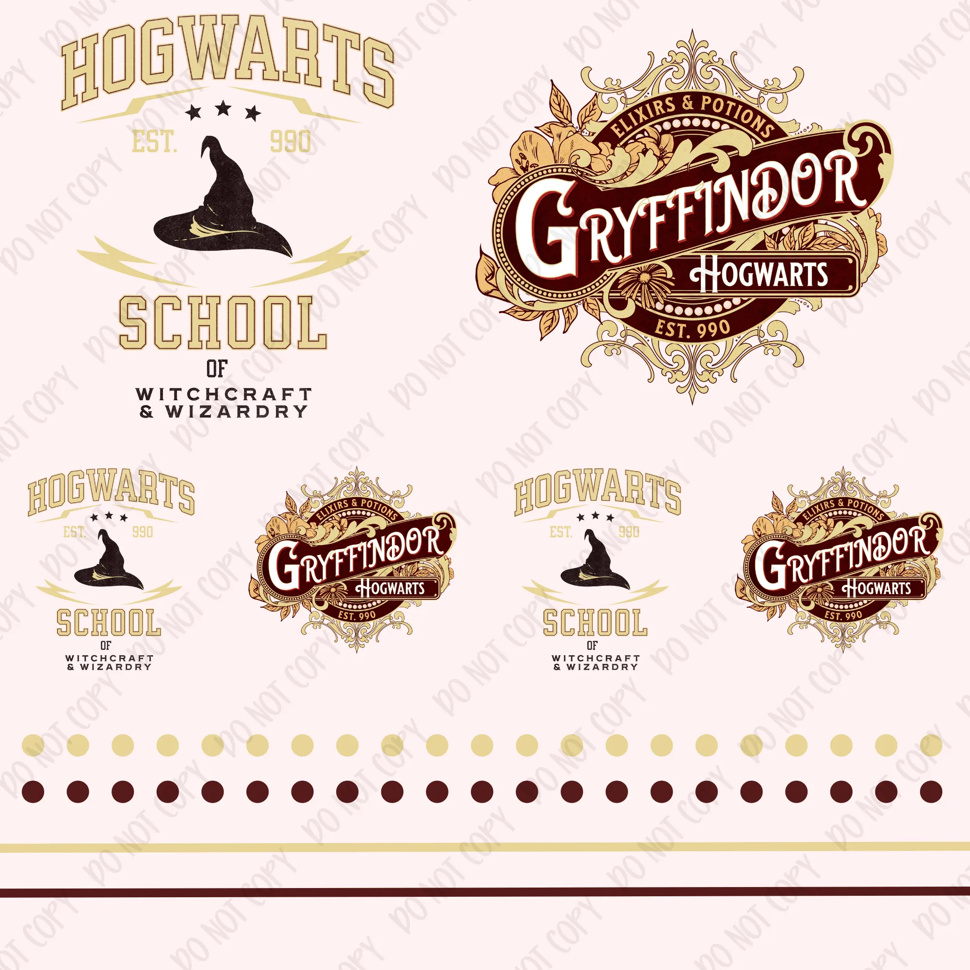 Gryff Hog Element Sheet UV DTF