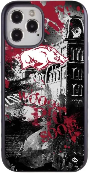 Guard Dog Arkansas Razorbacks - Paulson Designs Spirit DP Hybrid Case for iPhone 12/12 Pro - Black w/Black