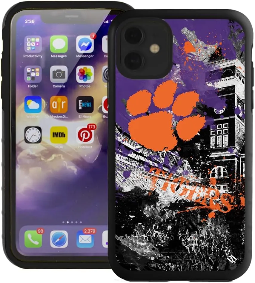Guard Dog Case Compatible with iPhone 11 - Military Grade - Rugged Two Piece Protection - Collegiate Licensed - Clemson Tigers - by Paulson Designs