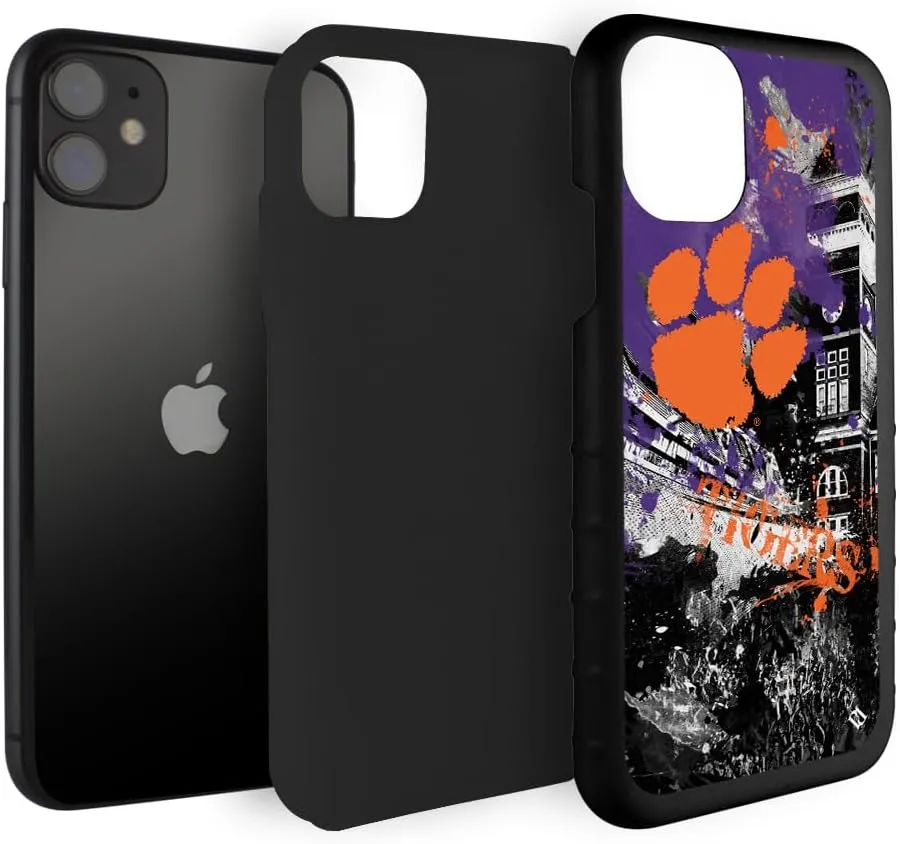 Guard Dog Case Compatible with iPhone 11 - Military Grade - Rugged Two Piece Protection - Collegiate Licensed - Clemson Tigers - by Paulson Designs