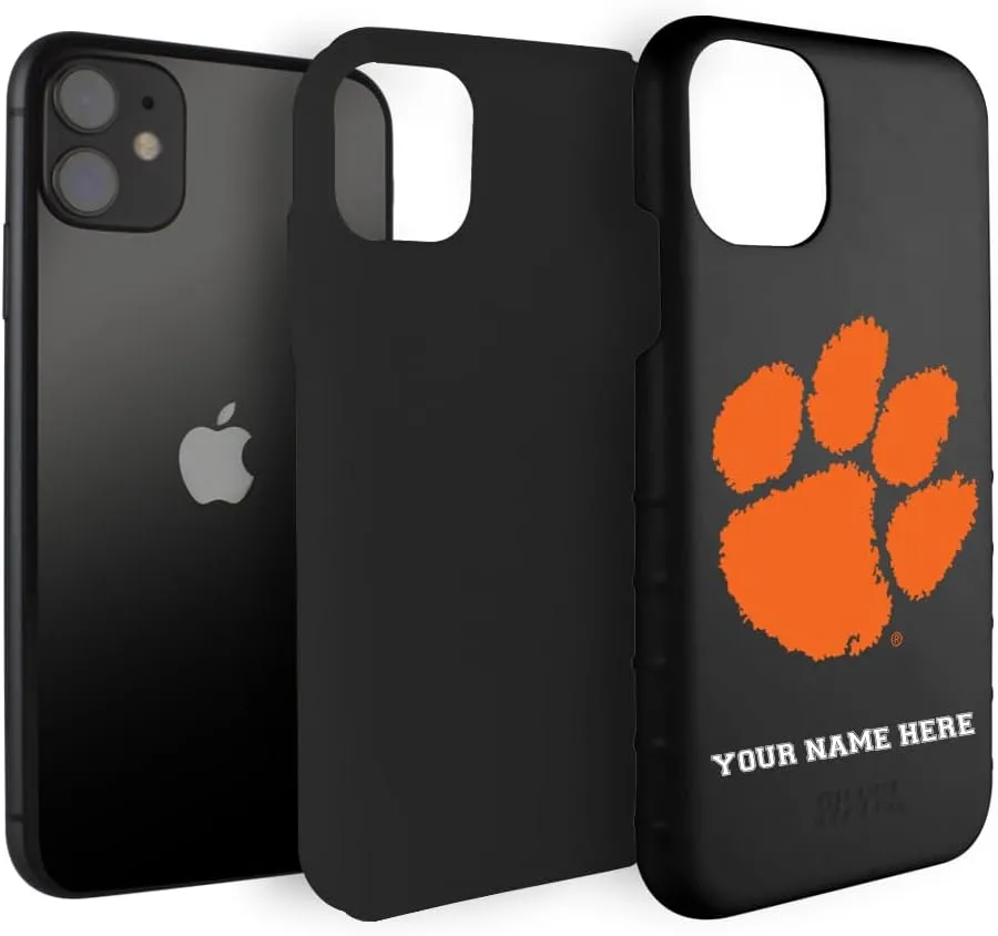 Guard Dog Case Compatible with iPhone 11 - Military Grade - Rugged Two Piece Protection - Collegiate Licensed - Clemson Tigers - Personalized