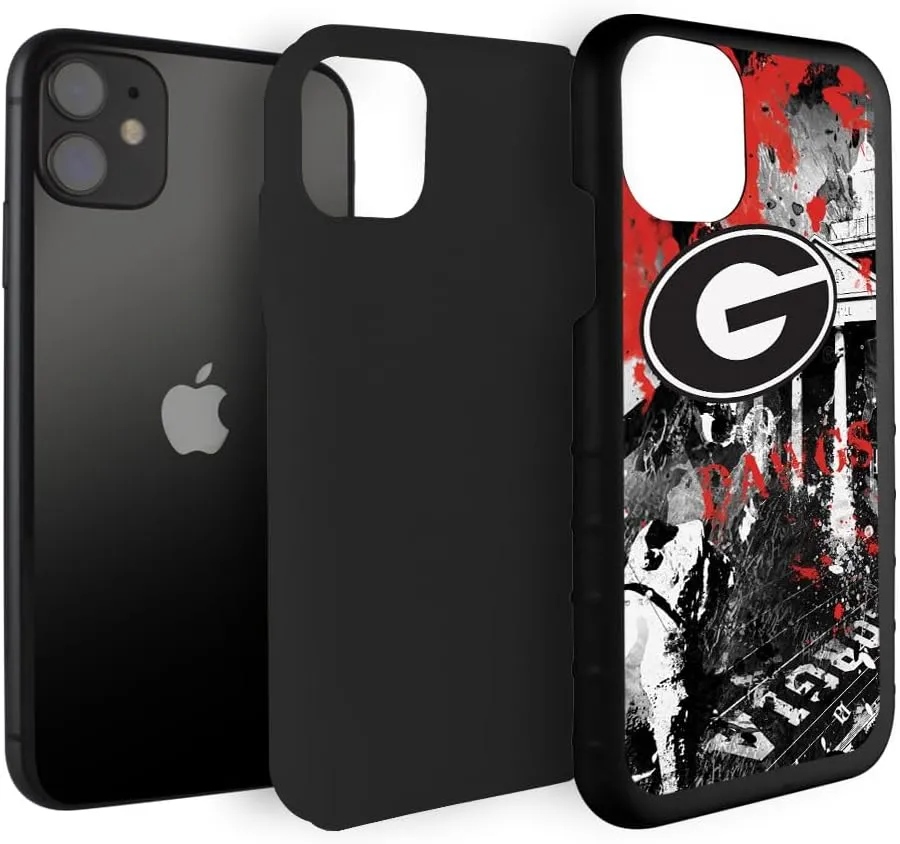 Guard Dog Case Compatible with iPhone 11 - Military Grade - Rugged Two Piece Protection - Collegiate Licensed - Georgia Bulldogs - by Paulson Designs