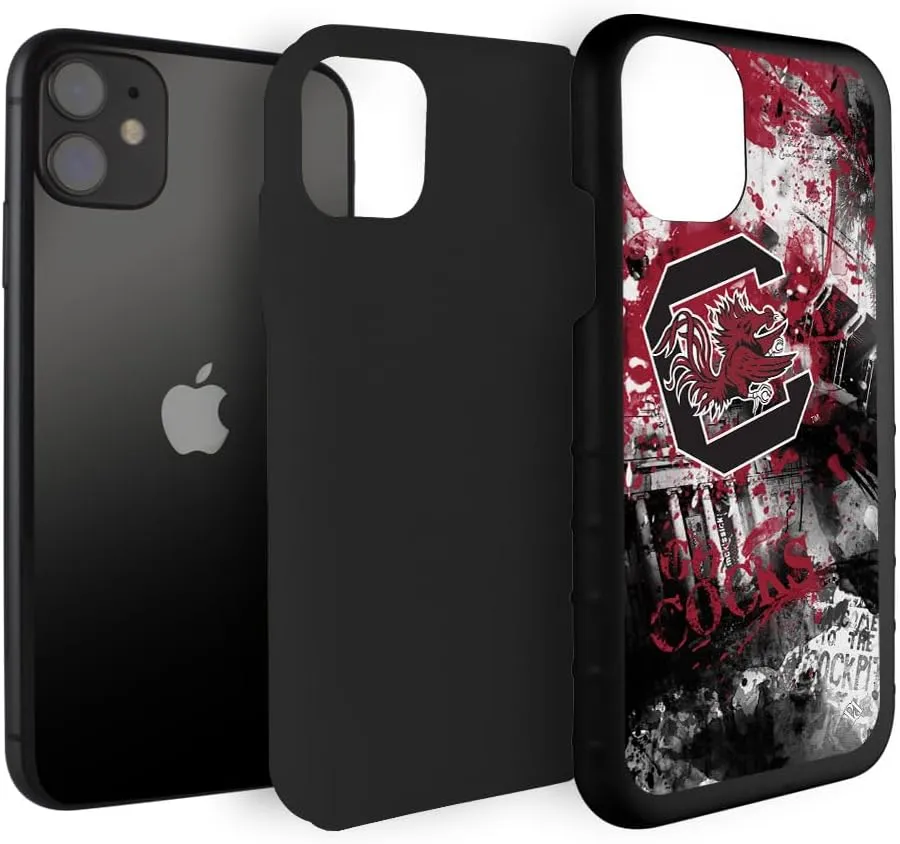 Guard Dog Case Compatible with iPhone 11 - Military Grade - Rugged Two Piece Protection - Collegiate Licensed - South Carolina Gamecocks - by Paulson Designs