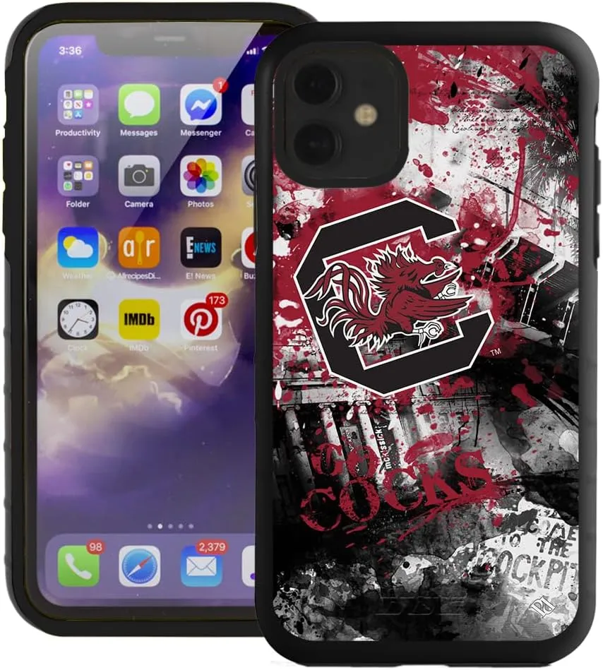 Guard Dog Case Compatible with iPhone 11 - Military Grade - Rugged Two Piece Protection - Collegiate Licensed - South Carolina Gamecocks - by Paulson Designs