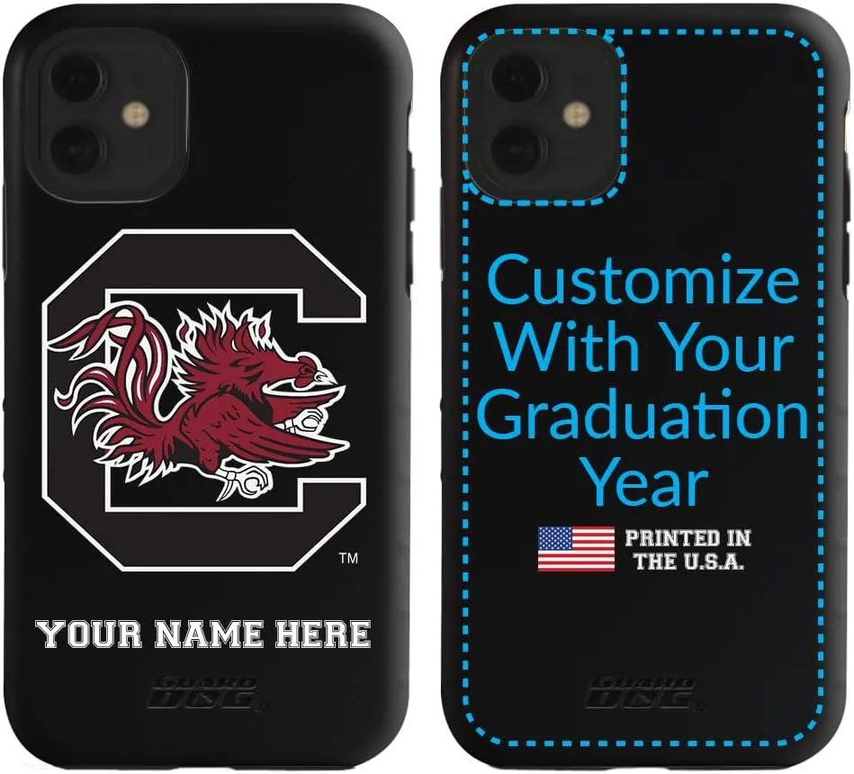 Guard Dog Case Compatible with iPhone 11 - Military Grade - Rugged Two Piece Protection - Collegiate Licensed - South Carolina Gamecocks - Personalized