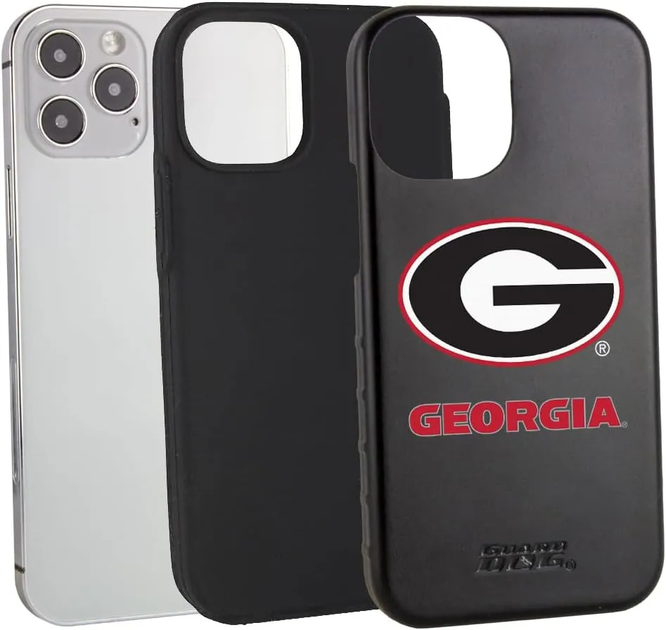 Guard Dog Case Compatible with iPhone 12/12 Pro - Military Grade - Rugged Two Piece Protection - Collegiate Licensed - Georgia Bulldogs - Logo