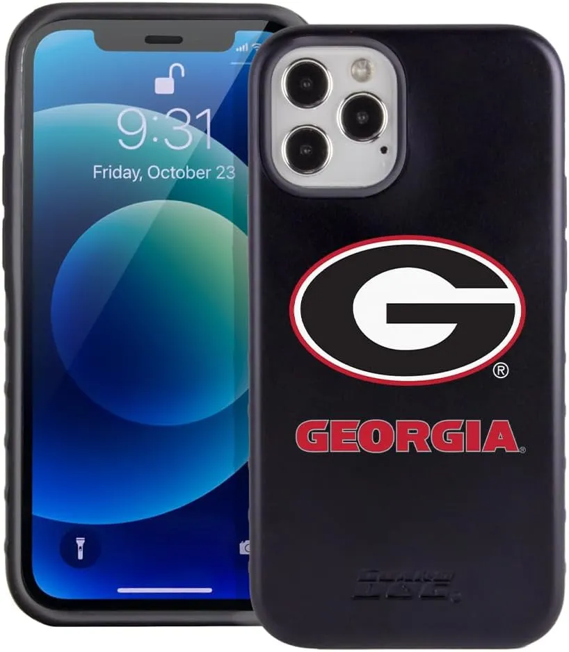 Guard Dog Case Compatible with iPhone 12/12 Pro - Military Grade - Rugged Two Piece Protection - Collegiate Licensed - Georgia Bulldogs - Logo