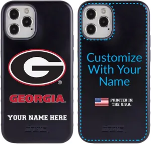 Guard Dog Case Compatible with iPhone 12/12 Pro - Military Grade - Rugged Two Piece Protection - Collegiate Licensed - Georgia Bulldogs - Personalized