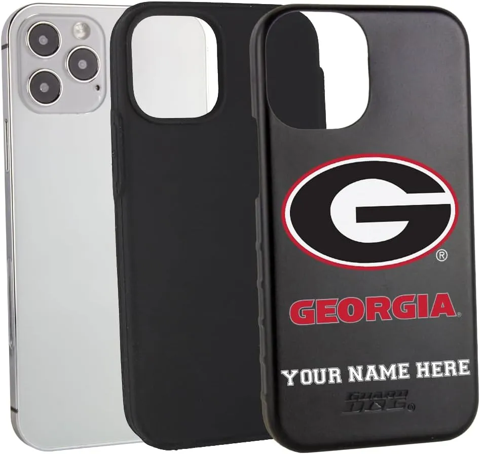 Guard Dog Case Compatible with iPhone 12/12 Pro - Military Grade - Rugged Two Piece Protection - Collegiate Licensed - Georgia Bulldogs - Personalized
