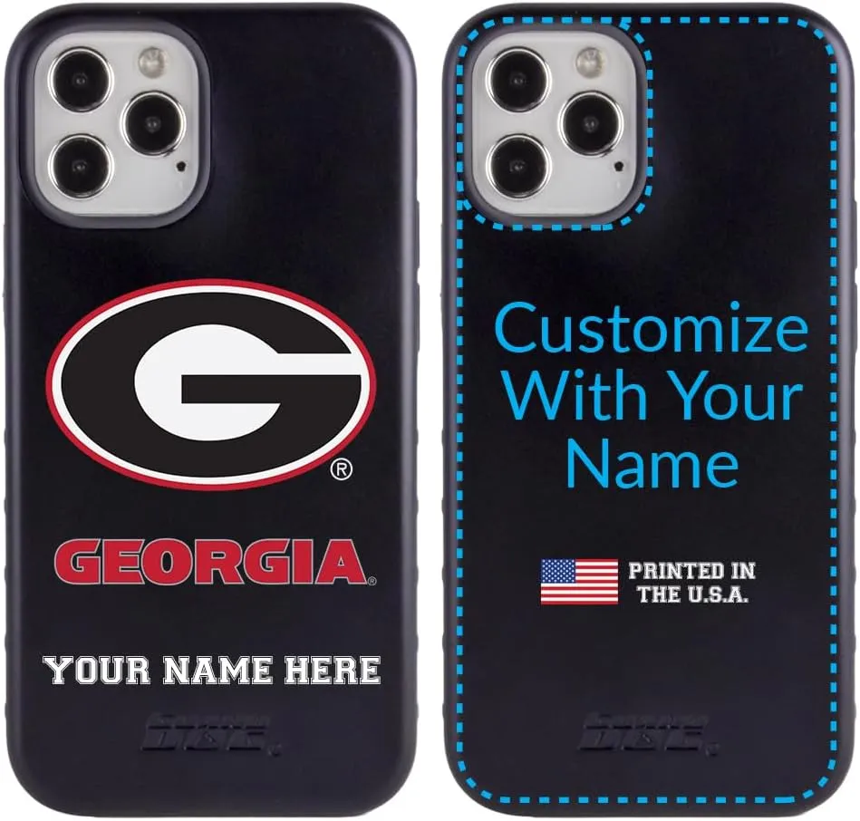 Guard Dog Case Compatible with iPhone 12/12 Pro - Military Grade - Rugged Two Piece Protection - Collegiate Licensed - Georgia Bulldogs - Personalized