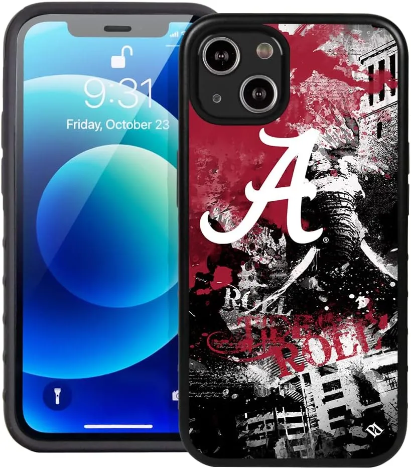 Guard Dog Case Compatible with iPhone 13 - Military Grade - Rugged Two Piece Protection - Collegiate Licensed - Alabama Crimson Tide - by Paulson Designs