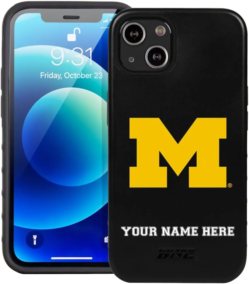 Guard Dog Case Compatible with iPhone 13 - Military Grade - Rugged Two Piece Protection - Collegiate Licensed - Michigan Wolverines - Personalized