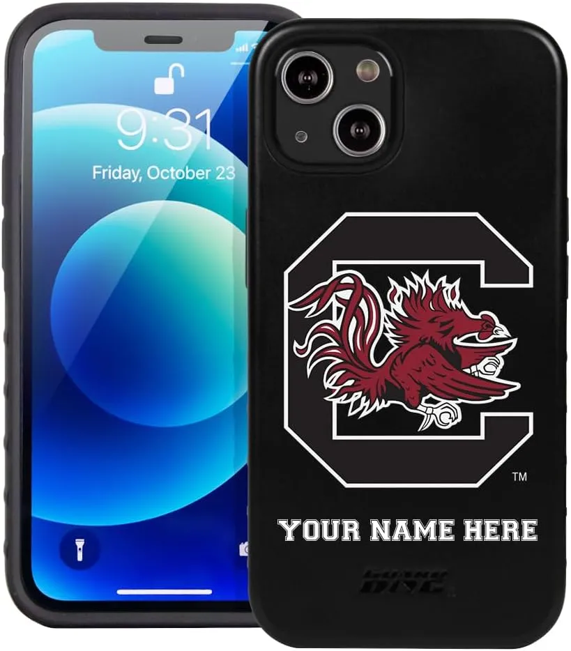 Guard Dog Case Compatible with iPhone 13 - Military Grade - Rugged Two Piece Protection - Collegiate Licensed - South Carolina Gamecocks - Personalized