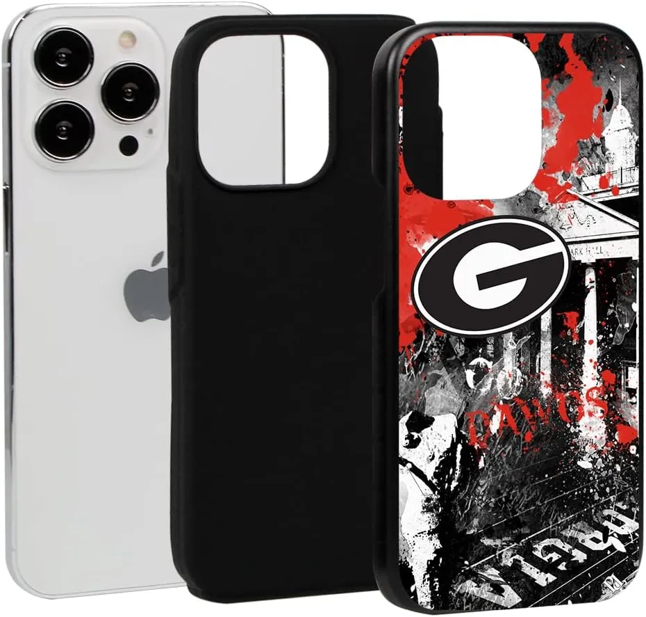 Guard Dog Case Compatible with iPhone 13 Pro - Military Grade - Rugged Two Piece Protection - Collegiate Licensed - Georgia Bulldogs - by Paulson Designs