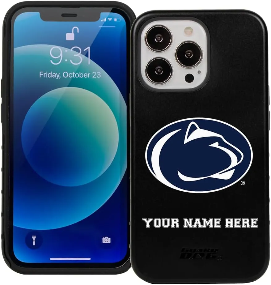 Guard Dog Case Compatible with iPhone 13 Pro - Military Grade - Rugged Two Piece Protection - Collegiate Licensed - Penn State Nittany Lions - Personalized