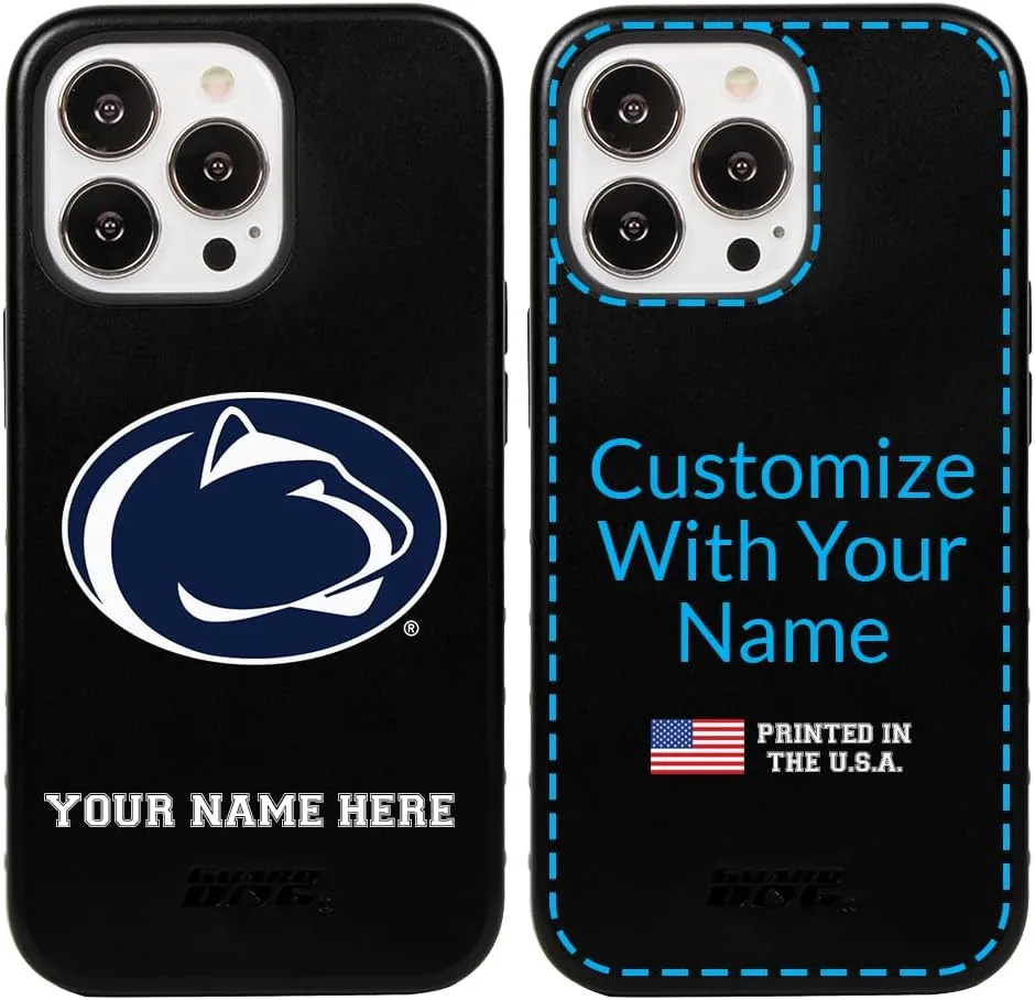 Guard Dog Case Compatible with iPhone 13 Pro - Military Grade - Rugged Two Piece Protection - Collegiate Licensed - Penn State Nittany Lions - Personalized