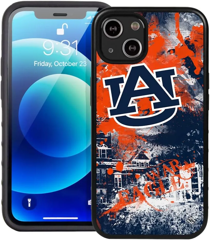 Guard Dog Case Compatible with iPhone 14 - Military Grade - Rugged Two Piece Protection - Collegiate Licensed - Auburn Tigers - by Paulson Designs