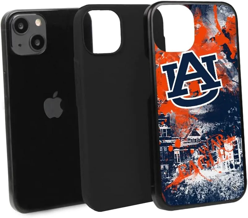 Guard Dog Case Compatible with iPhone 14 - Military Grade - Rugged Two Piece Protection - Collegiate Licensed - Auburn Tigers - by Paulson Designs