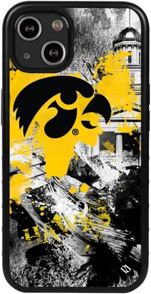 Guard Dog Case Compatible with iPhone 14 - Military Grade - Rugged Two Piece Protection - Collegiate Licensed - Iowa Hawkeyes - by Paulson Designs