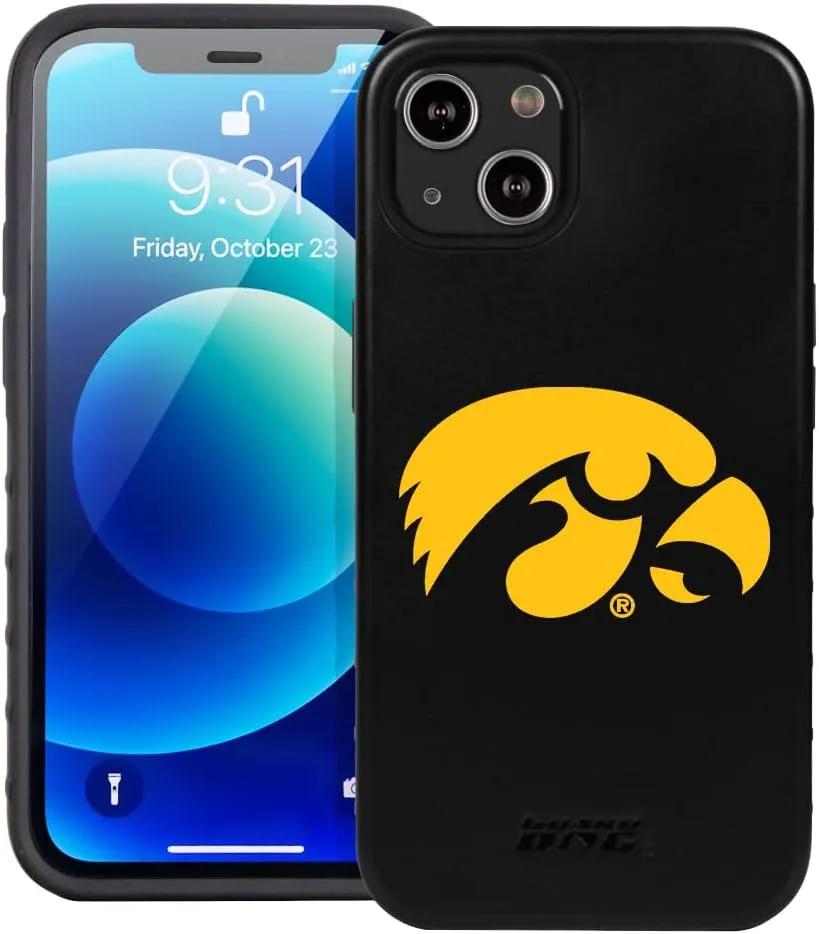 Guard Dog Case Compatible with iPhone 14 - Military Grade - Rugged Two Piece Protection - Collegiate Licensed - Iowa Hawkeyes - Logo