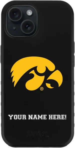 Guard Dog Case Compatible with iPhone 14 - Military Grade - Rugged Two Piece Protection - Collegiate Licensed - Iowa Hawkeyes - Personalized