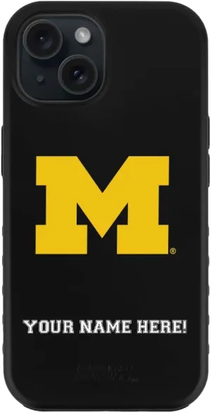Guard Dog Case Compatible with iPhone 14 - Military Grade - Rugged Two Piece Protection - Collegiate Licensed - Michigan Wolverines - Personalized