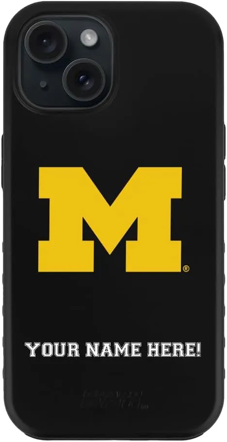 Guard Dog Case Compatible with iPhone 14 - Military Grade - Rugged Two Piece Protection - Collegiate Licensed - Michigan Wolverines - Personalized