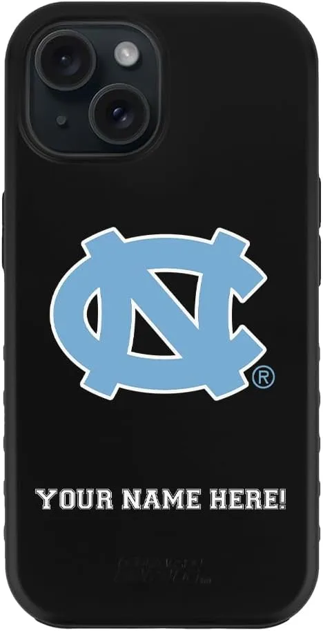 Guard Dog Case Compatible with iPhone 14 - Military Grade - Rugged Two Piece Protection - Collegiate Licensed - North Carolina Tar Heels - Personalized