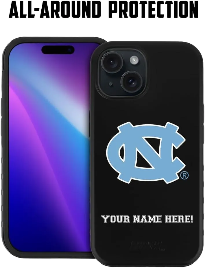 Guard Dog Case Compatible with iPhone 14 - Military Grade - Rugged Two Piece Protection - Collegiate Licensed - North Carolina Tar Heels - Personalized