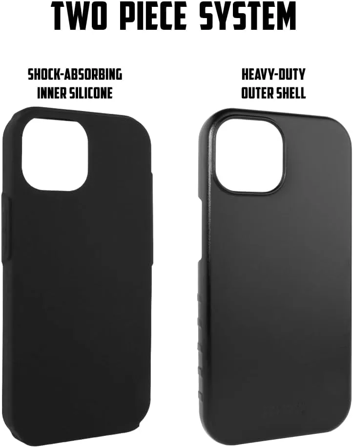 Guard Dog Case Compatible with iPhone 14 - Military Grade - Rugged Two Piece Protection - Collegiate Licensed - North Carolina Tar Heels - Personalized