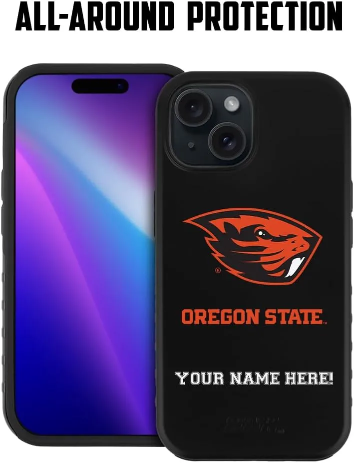 Guard Dog Case Compatible with iPhone 14 - Military Grade - Rugged Two Piece Protection - Collegiate Licensed - Oregon State Beavers - Personalized