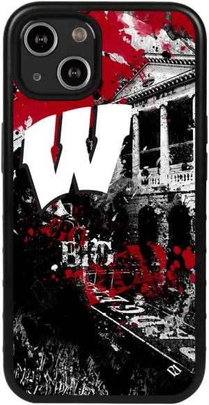 Guard Dog Case Compatible with iPhone 14 - Military Grade - Rugged Two Piece Protection - Collegiate Licensed - Wisconsin Badgers - by Paulson Designs