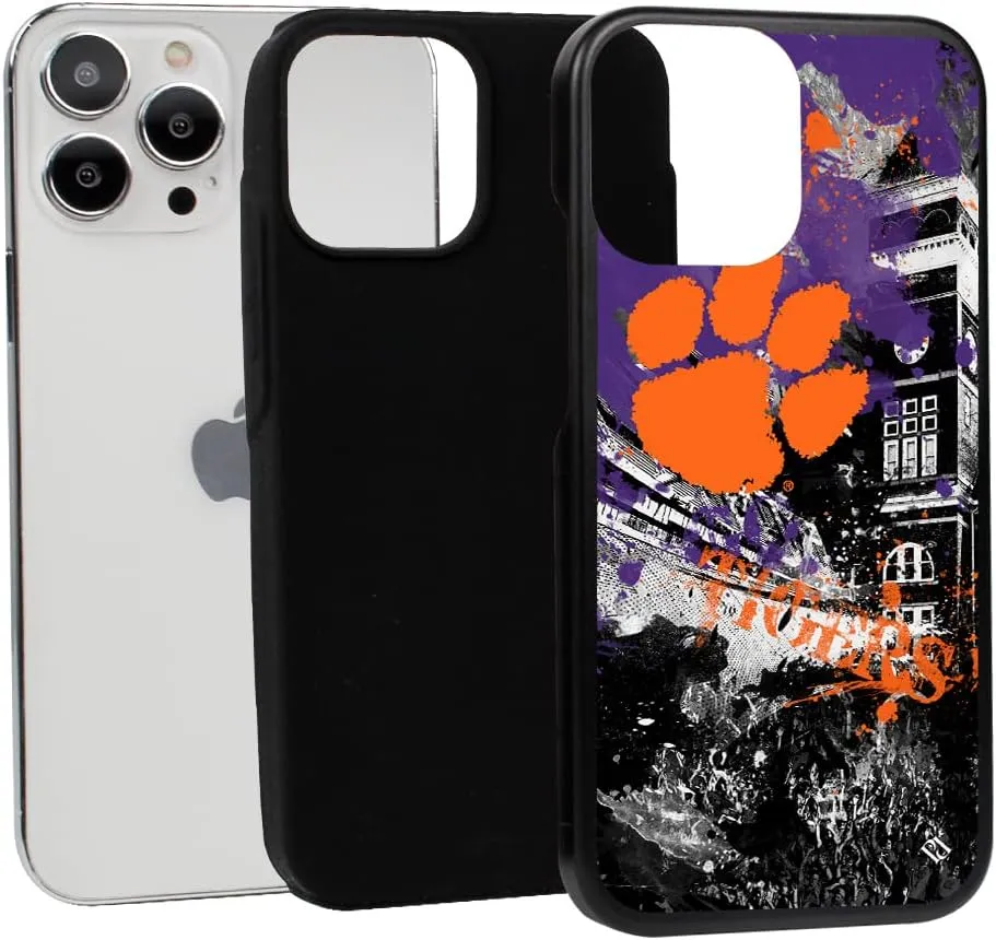 Guard Dog Case Compatible with iPhone 14 Pro Max - Military Grade - Rugged Two Piece Protection - Collegiate Licensed - Clemson Tigers - by Paulson Designs