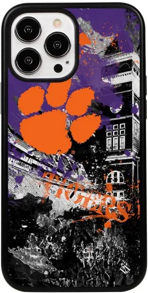 Guard Dog Case Compatible with iPhone 14 Pro Max - Military Grade - Rugged Two Piece Protection - Collegiate Licensed - Clemson Tigers - by Paulson Designs