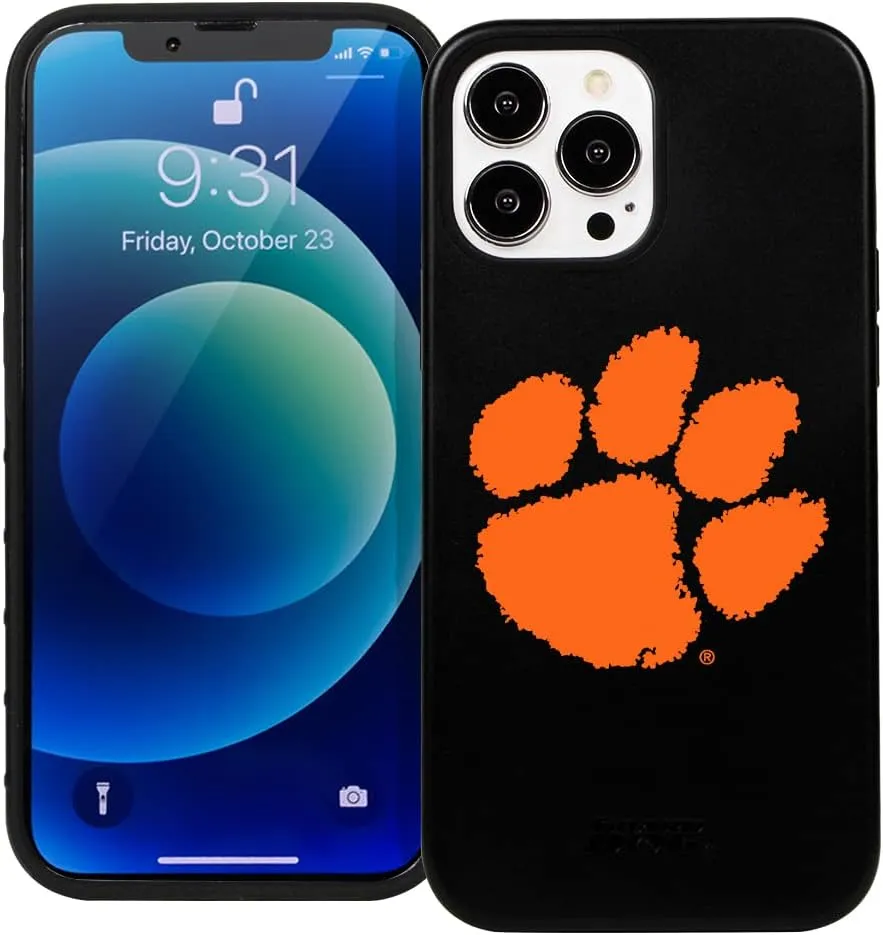 Guard Dog Case Compatible with iPhone 14 Pro Max - Military Grade - Rugged Two Piece Protection - Collegiate Licensed - Clemson Tigers - Logo