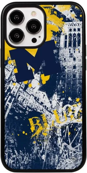 Guard Dog Case Compatible with iPhone 14 Pro Max - Military Grade - Rugged Two Piece Protection - Collegiate Licensed - Michigan Wolverines - by Paulson Designs