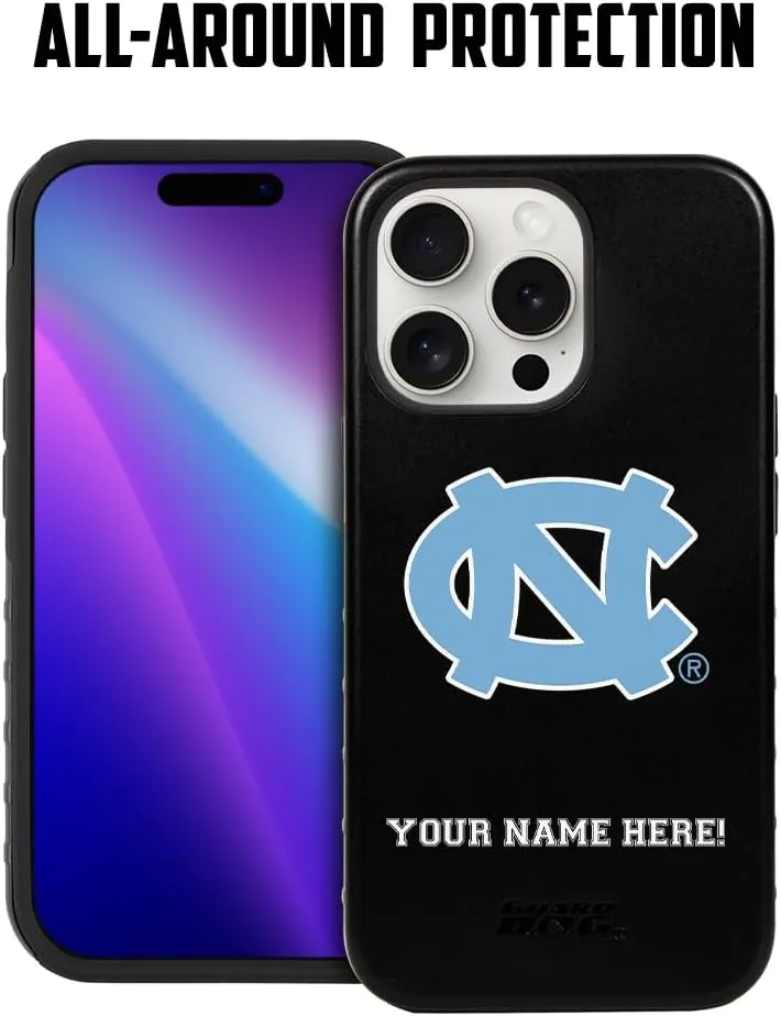 Guard Dog Case Compatible with iPhone 14 Pro Max - Military Grade - Rugged Two Piece Protection - Collegiate Licensed - North Carolina Tar Heels - Personalized