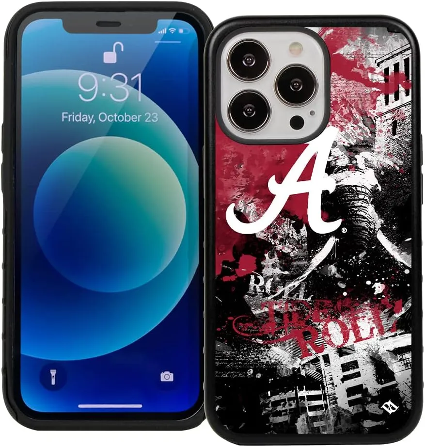 Guard Dog Case Compatible with iPhone 14 Pro - Military Grade - Rugged Two Piece Protection - Collegiate Licensed - Alabama Crimson Tide - by Paulson Designs