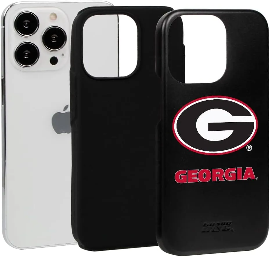 Guard Dog Case Compatible with iPhone 14 Pro - Military Grade - Rugged Two Piece Protection - Collegiate Licensed - Georgia Bulldogs - Logo