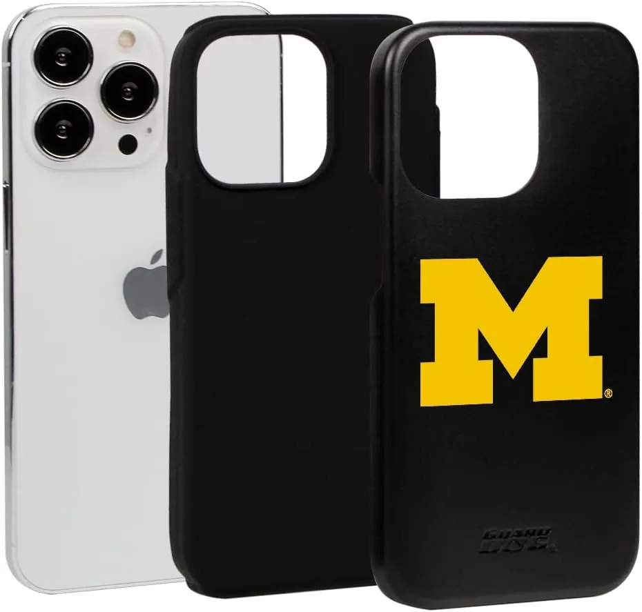 Guard Dog Case Compatible with iPhone 14 Pro - Military Grade - Rugged Two Piece Protection - Collegiate Licensed - Michigan Wolverines - Logo