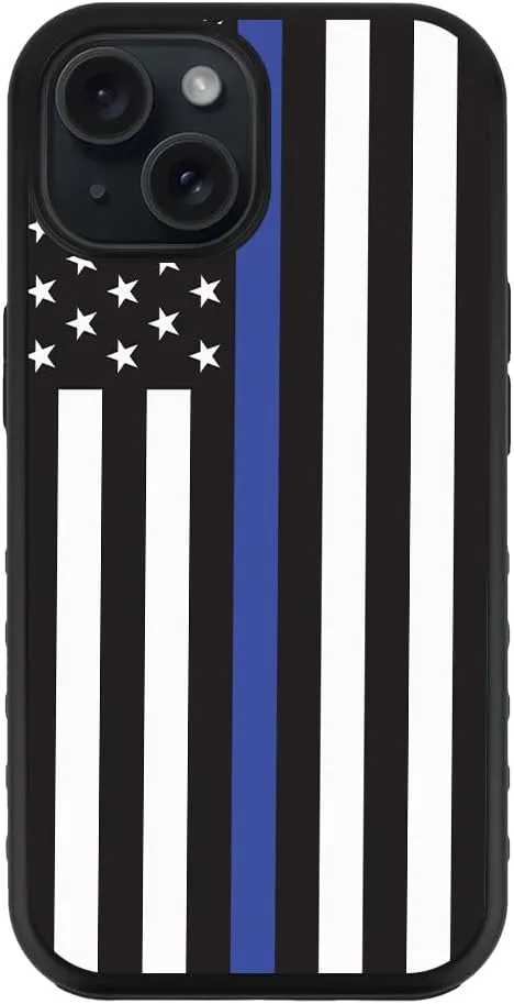 Guard Dog Case Compatible with iPhone 15 - Compatible with MagSafe - Military Grade - Rugged Two Piece Protection - Designer - American Flag - Thin Blue Line - Honor
