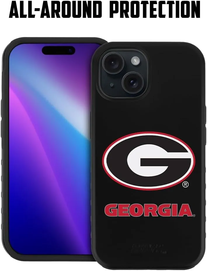 Guard Dog Case Compatible with iPhone 15 Plus - Compatible with MagSafe - Military Grade - Rugged Two Piece Protection - Collegiate Licensed - Georgia Bulldogs - Logo