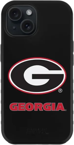 Guard Dog Case Compatible with iPhone 15 Plus - Compatible with MagSafe - Military Grade - Rugged Two Piece Protection - Collegiate Licensed - Georgia Bulldogs - Logo