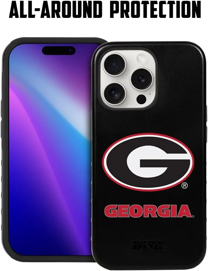 Guard Dog Case Compatible with iPhone 15 Pro Max - Compatible with MagSafe - Military Grade - Rugged Two Piece Protection - Collegiate Licensed - Georgia Bulldogs - Logo