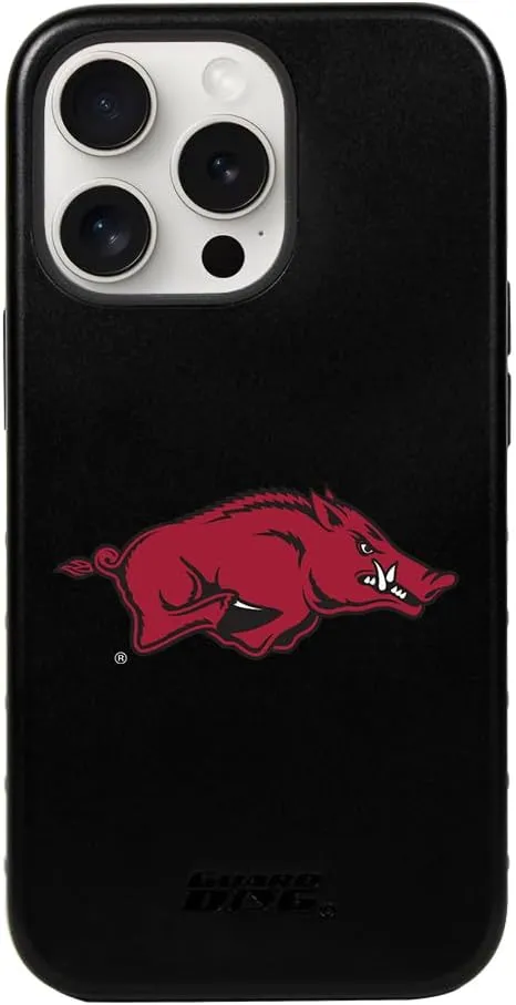Guard Dog Case Compatible with iPhone 15 Pro Max - Military Grade - Rugged Two Piece Protection - Collegiate Licensed - Arkansas Razorbacks - Logo