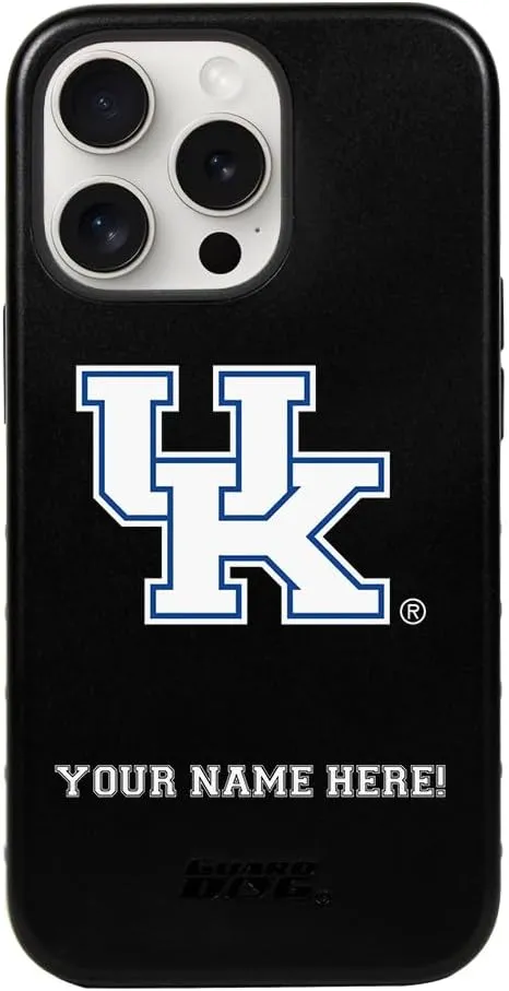 Guard Dog Case Compatible with iPhone 15 Pro Max - Military Grade - Rugged Two Piece Protection - Collegiate Licensed - Kentucky Wildcats - Personalized