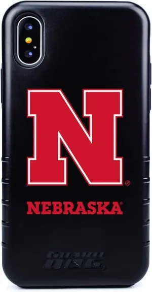 Guard Dog Case Compatible with iPhone X/XS - Military Grade - Rugged Two Piece Protection - Collegiate Licensed - Nebraska Cornhuskers - Logo