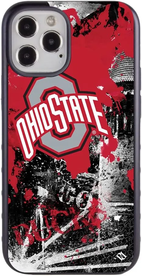 Guard Dog Ohio State Buckeyes - Paulson Designs Spirit DP Hybrid Case for iPhone 12/12 Pro - Black w/Gray