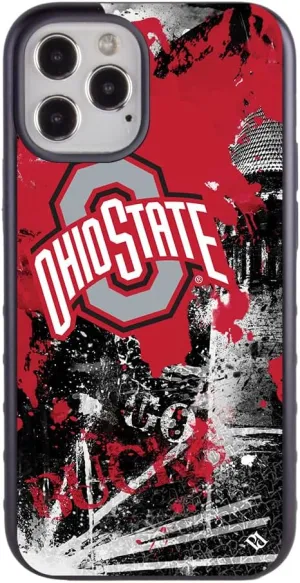 Guard Dog Ohio State Buckeyes - Paulson Designs Spirit DP Hybrid Case for iPhone 12/12 Pro - Black w/Gray
