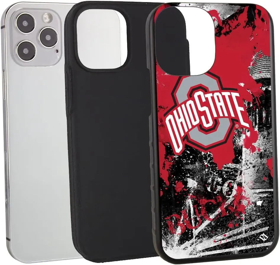 Guard Dog Ohio State Buckeyes - Paulson Designs Spirit DP Hybrid Case for iPhone 12/12 Pro - Black w/Gray